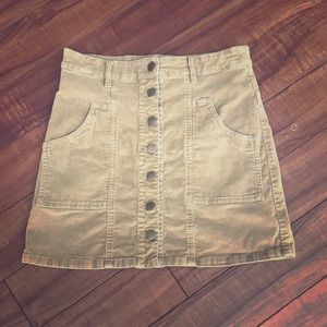 Camel corduroy skirt